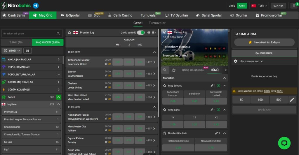 nitrobahis spor bahisleri